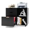 Modern Mobile File Storage Cabinet with Large Tabletop 3 Drawers and Smooth Rolling Wheels